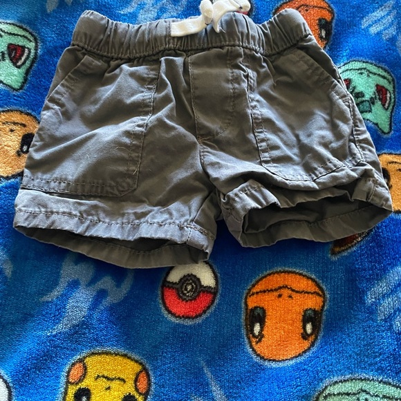 Carter's Gray Elastic Waist Shorts with Cuffed Hem - Picture 1 of 3